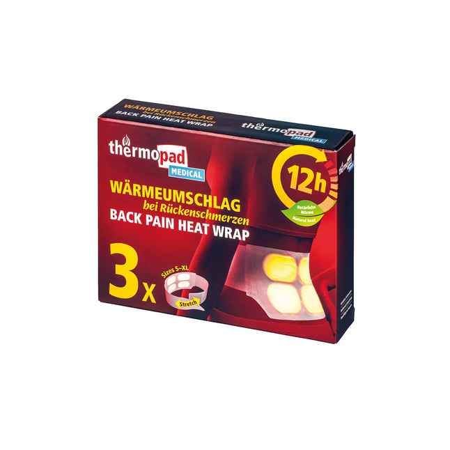 Compresse chauffante pour douleurs dorsales 3 pièces