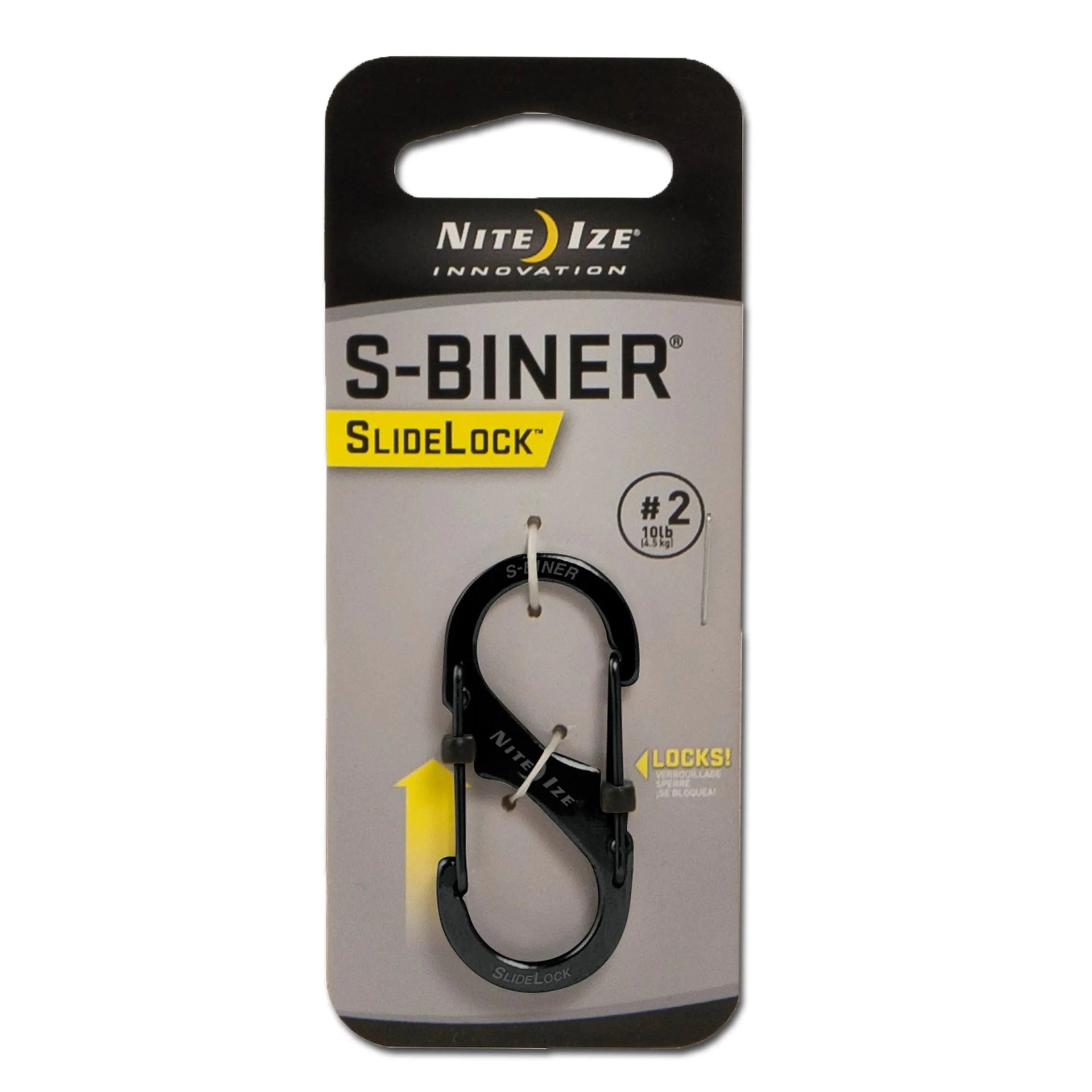 Karabiner S-Biner SlideLock Edelstahl