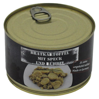 Patatas asadas con beicon y huevo 400 g de patatas en lata