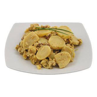 Patatas asadas con beicon y huevo 400 g de patatas en lata