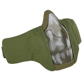 Gitterschutzmaske Face Mask Nylonmesh m. Skull oliv