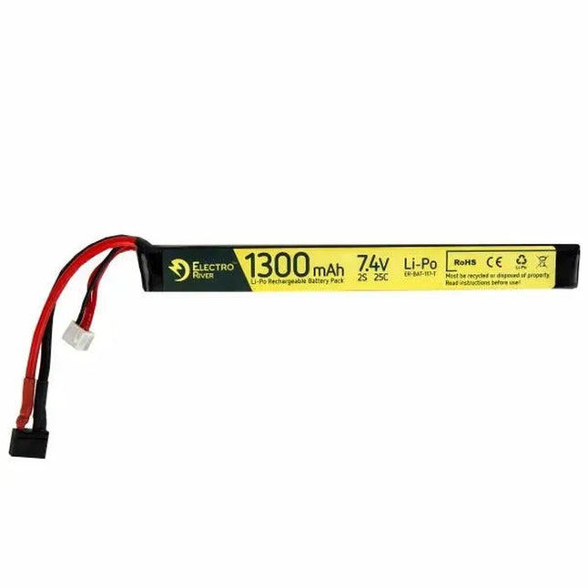 Batterie Li-Po 7,4 V 1300 mAh Stick 25/50C Dean