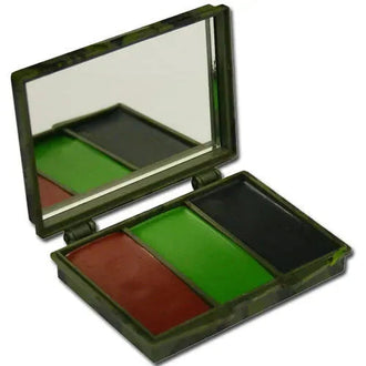 Set trucco mimetico 3 colori con specchio