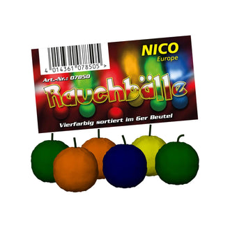 Rauchbälle 4-farbig sortiert 6er-Beutel
