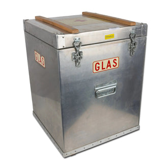 Contenedor de transporte termo refrigerado sueco color plata usado