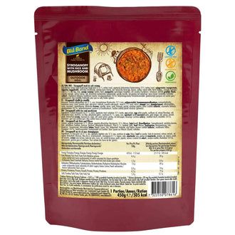 Stroganoff con riso e funghi