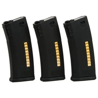 KWA Airsoft Magazine MS120 M4 Midcap 120 shots set of 3 black