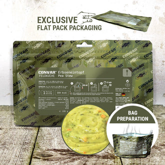 Feldküche Flex gefriergetrocknet Erbseneintopf