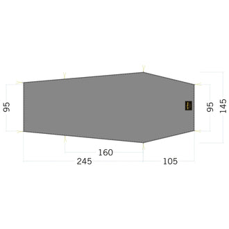 Base per tenda Tatonka Floor Sheet LT Gargia 2 grigio pietra oliva