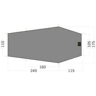 Base per tenda Tatonka Floor Sheet LT Gargia 3 grigio pietra oliva