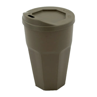 Kaffeebecher Mehrweg 300 ml grau braun