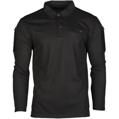 Polo Shirt Tactical Quickdry long sleeve - Black / S