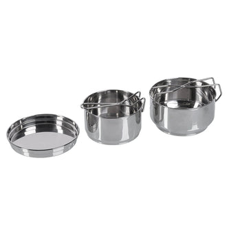 Juego de 2 ollas checas de acero inoxidable