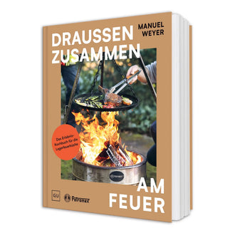 Buch Draußen zusammen am Feuer
