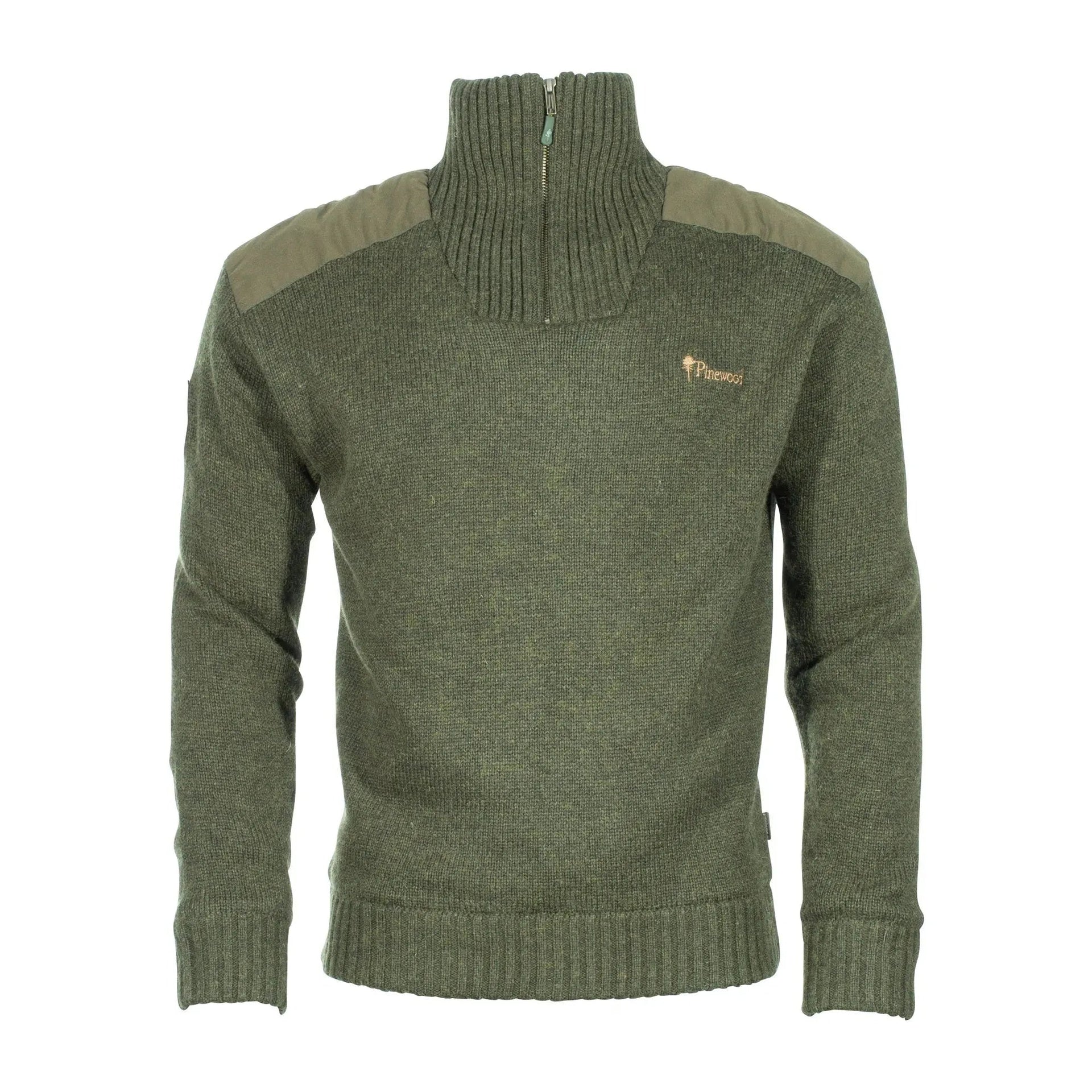 pinewood-sweater-hurricane-dark-green-melange-ansicht-1
