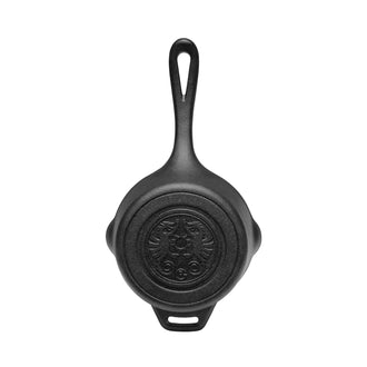 Kasserolle kr1 Gusseisen mit Deckel schwarz