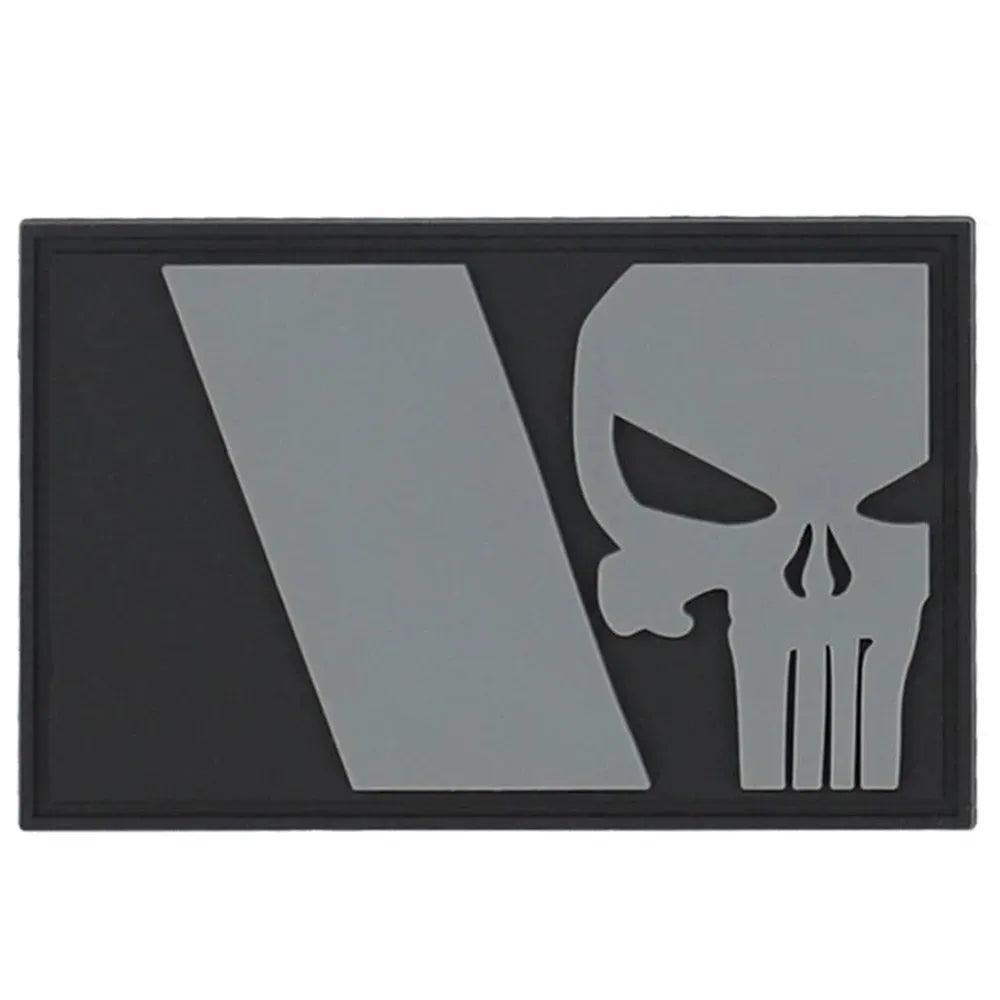 101 Inc. 3D Patch PVC Punisher USA Flag grigio