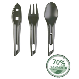 Besteckset The OCYS Outdoor Cutlery Set oliv
