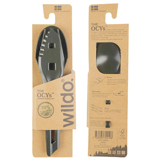 Besteckset The OCYS Outdoor Cutlery Set oliv