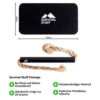 Feuerstahl Firerope schwarz