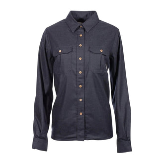 Hemd LeisureWool ReBorn dark grey melange Frauen