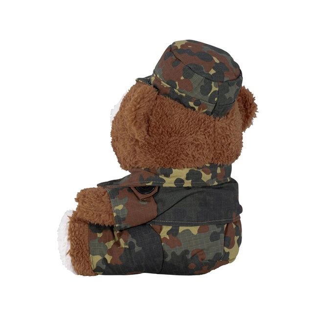 Orso di peluche con completo e berretto