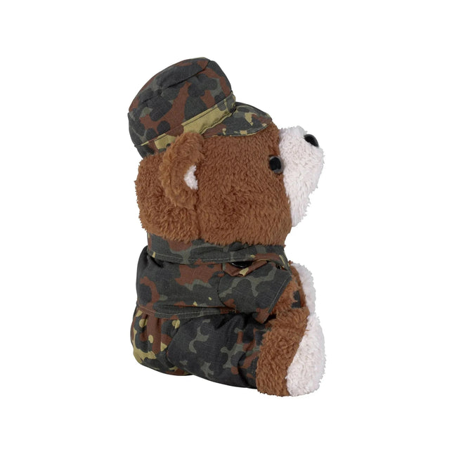 Orso di peluche con completo e berretto